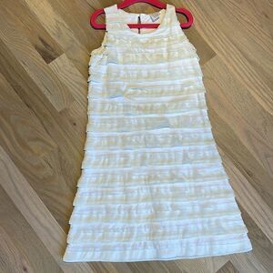 Crewcuts Ivory White Cotton Layered Tank Dress